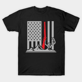 'Deer Hunting USA Flag' Awesome Hunting Gift T-Shirt